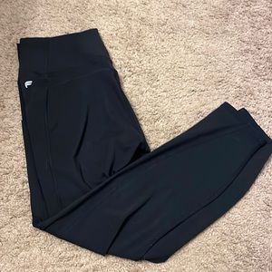 Fabletics Black Cropped Leggings with side pockets